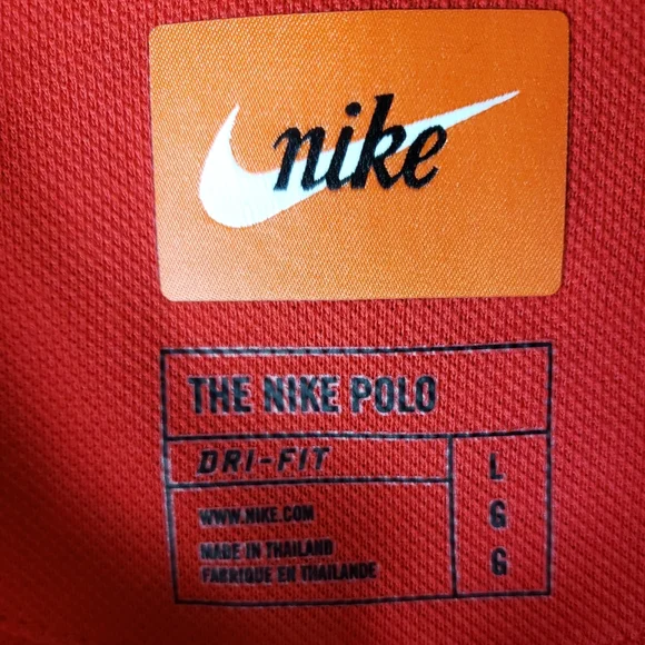 Nike Tiger Woods TW Fist Pump Golf Polo Dri Fit Masters Championship Red Shirt - Picture 5 of 8